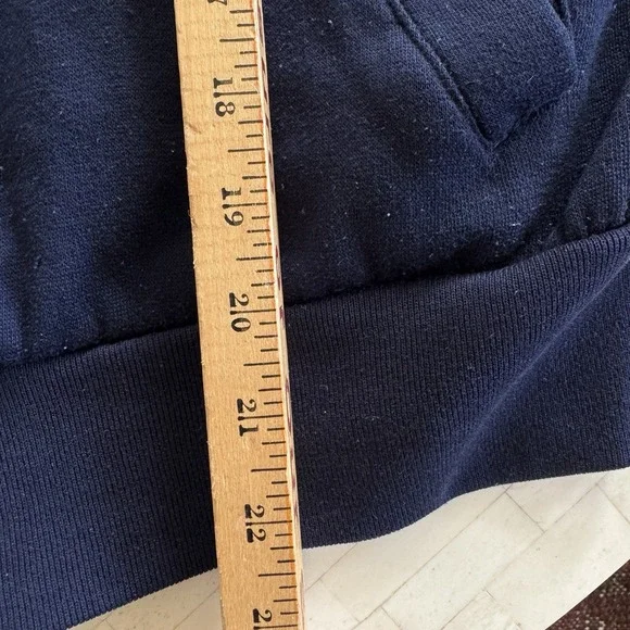 Vintage 80s Pony Full Zip Collar Sportswear Track Jacket size Large Navy Gray - Picture 6 of 7